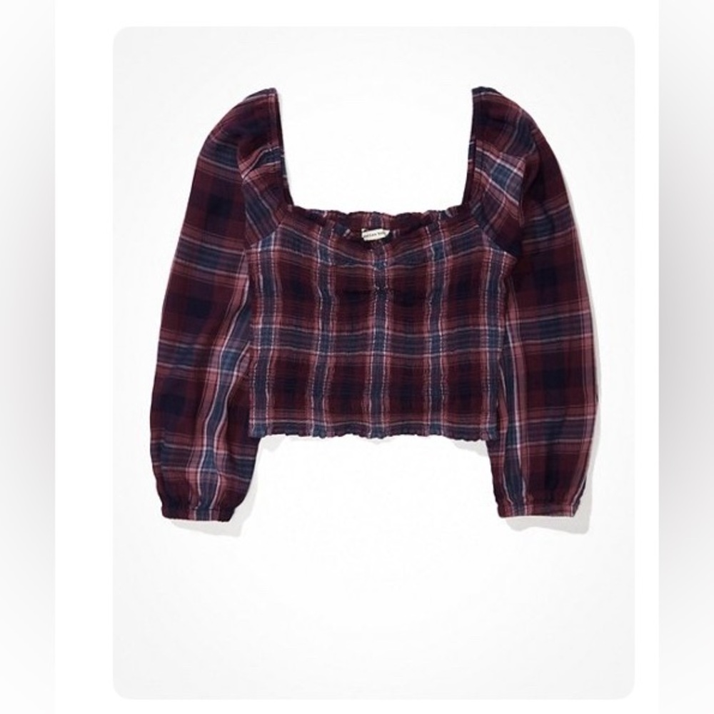 American Eagle Outfitters Smocked puff sleeve blouse XXL- New with tags